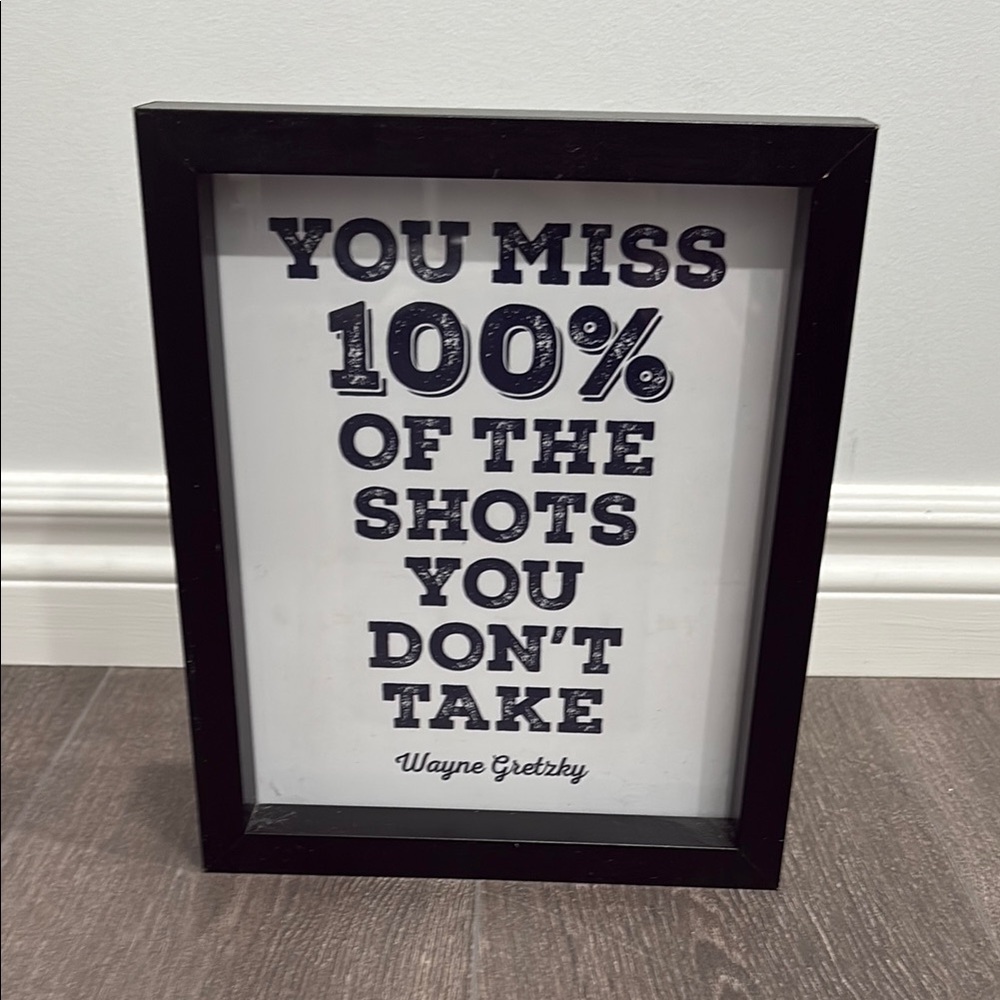 Black Framed Inspirational Quote Wall Art